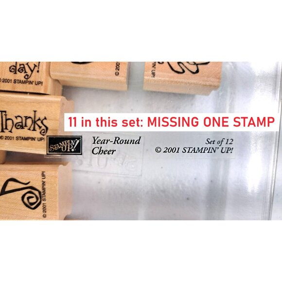 Stampin Up Rubber Stamps Lot of 21 Year-Round Cheer Painted Garden Hero Arts - Picture 7 of 9